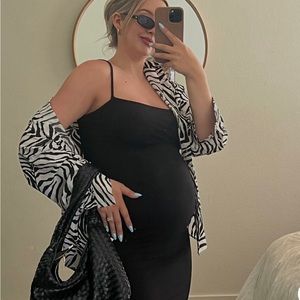 Zebra Button Down Dress